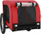 vidaXL - Hondenfietstrailer - oxford - stof - en - ijzer - rood - en - zwart