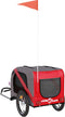 vidaXL - Hondenfietstrailer - oxford - stof - en - ijzer - rood - en - grijs