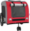 vidaXL - Hondenfietstrailer - oxford - stof - en - ijzer - rood - en - grijs