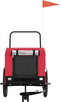 vidaXL - Hondenfietstrailer - oxford - stof - en - ijzer - rood - en - zwart