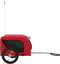 vidaXL - Hondenfietstrailer - oxford - stof - en - ijzer - rood - en - zwart
