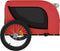 vidaXL - Hondenfietstrailer - oxford - stof - en - ijzer - rood - en - zwart