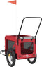 vidaXL - Hondenfietstrailer - oxford - stof - en - ijzer - rood - en - zwart