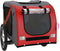 vidaXL - Hondenfietstrailer - oxford - stof - en - ijzer - rood - en - grijs