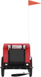 vidaXL - Hondenfietstrailer - oxford - stof - en - ijzer - rood - en - zwart