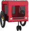 vidaXL - Hondenfietstrailer - oxford - stof - en - ijzer - rood - en - zwart