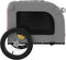 vidaXL - Hondenfietstrailer - oxford - stof - en - ijzer - rood - en - grijs
