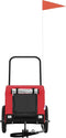 vidaXL - Hondenfietstrailer - oxford - stof - en - ijzer - rood - en - zwart