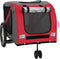 vidaXL - Hondenfietstrailer - oxford - stof - en - ijzer - rood - en - grijs