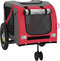 vidaXL - Hondenfietstrailer - oxford - stof - en - ijzer - rood - en - zwart
