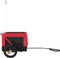 vidaXL - Hondenfietstrailer - oxford - stof - en - ijzer - rood - en - zwart