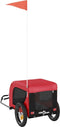 vidaXL - Hondenfietstrailer - oxford - stof - en - ijzer - rood - en - zwart