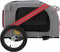vidaXL - Hondenfietstrailer - oxford - stof - en - ijzer - rood - en - grijs