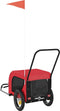 vidaXL - Hondenfietstrailer - oxford - stof - en - ijzer - rood - en - zwart