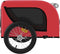 vidaXL - Hondenfietstrailer - oxford - stof - en - ijzer - rood - en - zwart