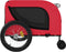 vidaXL - Hondenfietstrailer - oxford - stof - en - ijzer - rood - en - zwart
