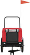 vidaXL - Hondenfietstrailer - oxford - stof - en - ijzer - rood - en - zwart