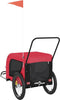 vidaXL - Hondenfietstrailer - oxford - stof - en - ijzer - rood - en - zwart