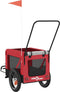 vidaXL - Hondenfietstrailer - oxford - stof - en - ijzer - rood - en - zwart