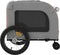 vidaXL - Hondenfietstrailer - oxford - stof - en - ijzer - rood - en - grijs