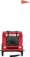 vidaXL - Hondenfietstrailer - oxford - stof - en - ijzer - rood - en - grijs