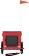 vidaXL - Hondenfietstrailer - oxford - stof - en - ijzer - rood - en - zwart