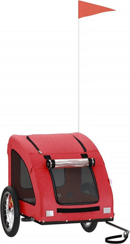 vidaXL - Hondenfietstrailer - oxford - stof - en - ijzer - rood