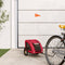 vidaXL - Hondenfietstrailer - oxford - stof - en - ijzer - rood