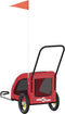 vidaXL - Hondenfietstrailer - oxford - stof - en - ijzer - rood