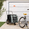vidaXL - Hondenfietstrailer - oxford - stof - en - ijzer - zwart - en - grijs