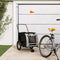 vidaXL - Hondenfietstrailer - oxford - stof - en - ijzer - zwart - en - grijs