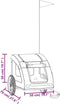 vidaXL - Hondenfietstrailer - oxford - stof - en - ijzer - zwart