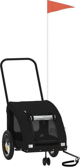 vidaXL - Hondenfietstrailer - oxford - stof - en - ijzer - zwart