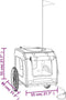 vidaXL - Hondenfietstrailer - oxford - stof - en - ijzer - zwart