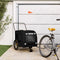vidaXL - Hondenfietstrailer - oxford - stof - en - ijzer - zwart