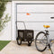 vidaXL - Hondenfietstrailer - oxford - stof - en - ijzer - zwart