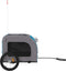 vidaXL - Hondenfietstrailer - oxfordstof - en - ijzer - blauw - en - grijs