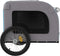 vidaXL - Hondenfietstrailer - oxfordstof - en - ijzer - blauw - en - grijs