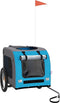 vidaXL - Hondenfietstrailer - oxfordstof - en - ijzer - blauw - en - grijs