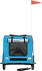 vidaXL - Hondenfietstrailer - oxfordstof - en - ijzer - blauw - en - grijs