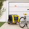 vidaXL - Hondenfietstrailer - oxfordstof - en - ijzer - geel - en - grijs
