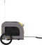 vidaXL - Hondenfietstrailer - oxfordstof - en - ijzer - geel - en - grijs