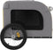 vidaXL - Hondenfietstrailer - oxfordstof - en - ijzer - geel - en - grijs