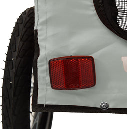 vidaXL - Hondenfietstrailer - oxfordstof - en - ijzer - grijs - en - zwart
