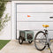 vidaXL - Hondenfietstrailer - oxfordstof - en - ijzer - grijs - en - zwart