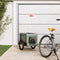 vidaXL - Hondenfietstrailer - oxfordstof - en - ijzer - grijs - en - zwart