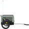 vidaXL - Hondenfietstrailer - oxfordstof - en - ijzer - grijs - en - zwart