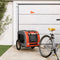 vidaXL - Hondenfietstrailer - oxfordstof - en - ijzer - oranje - en - grijs