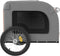 vidaXL - Hondenfietstrailer - oxfordstof - en - ijzer - oranje - en - grijs