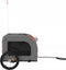 vidaXL - Hondenfietstrailer - oxfordstof - en - ijzer - rood - en - grijs